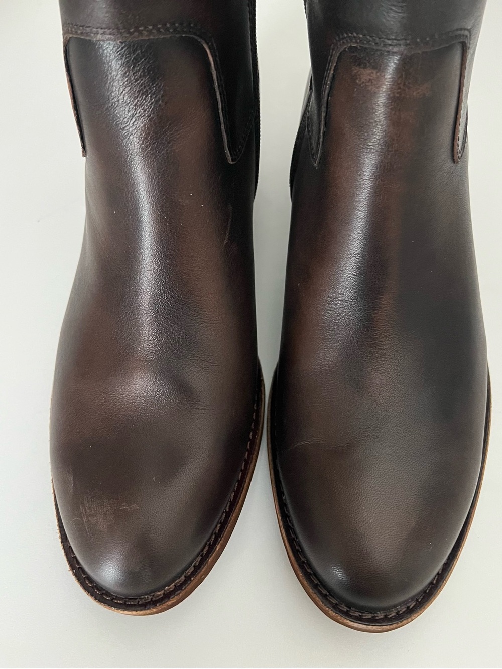 SOFFT-Women's Tall Leather Riding Boots - Dark Brown - Picture 4 of 12